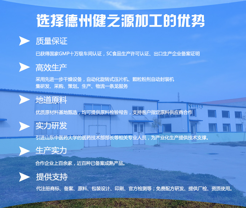 固體飲料代加工的生產流程：   第一步：試樣生產：原料入庫檢驗→試樣?；灪细窈筮M入大貨生產。  第二步：大貨生產：原料入庫檢驗→原輔料稱量配料→制軟材→造?！婵尽！鷫浩鷥韧獍b→檢驗→入庫→發(fā)貨